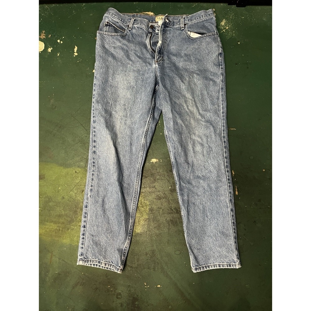 L.L Bean Men's Jean Classic Fit Blue Denim 100% Cotton 38x32